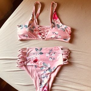 high waisted bathing suit